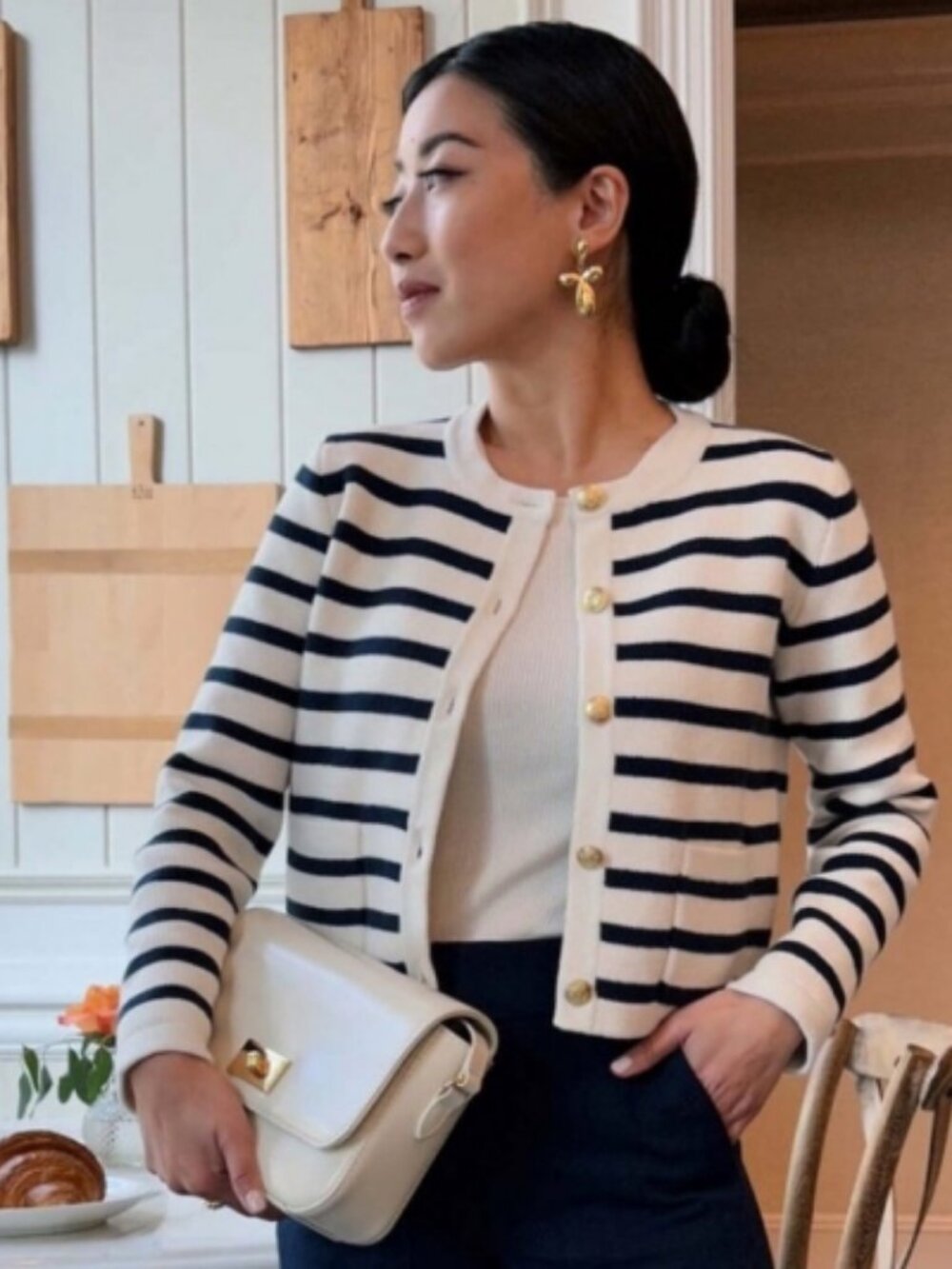 JCrew Emilie Sweater Lady Jacket in Navy